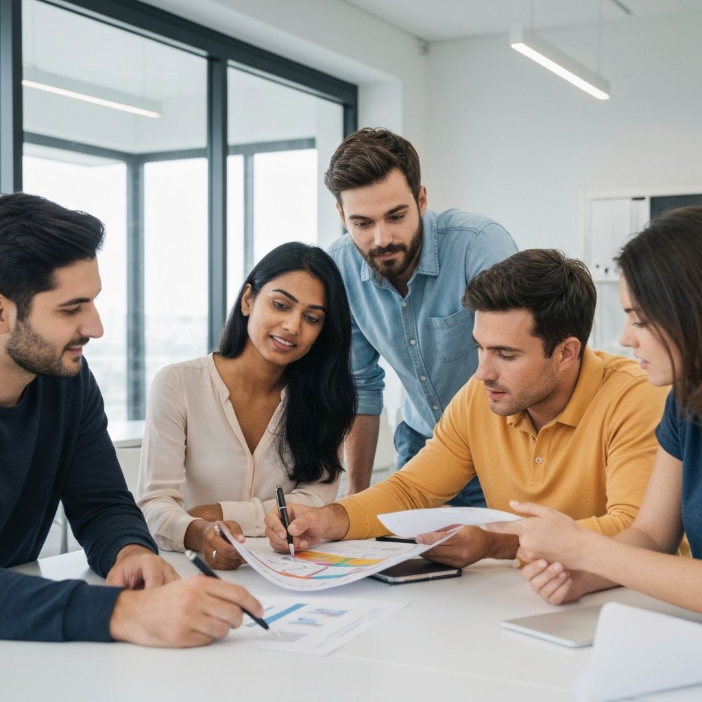 Team collaborating on project delivery